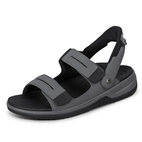Orthofeet Men's Orthopedic Neptune Hands-Free Slip-On Sandals - Grey, Size 41.5 Orthofeet Men's Orthopedic Neptune Hands-Free Slip-On Sandals - Grey, Size 41.5 von Orthofeet