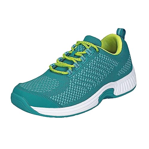 Orthofeet Orthopädischer Damen Sneaker Türkis Coral, Größe 39 Weit von Orthofeet