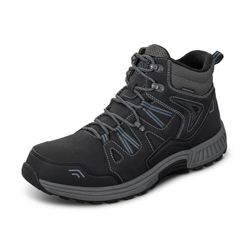 Orthofeet Orthopädischer Herren Outdoor-Boot Leder Schwarz Ridgewood, Größe 44 von Orthofeet