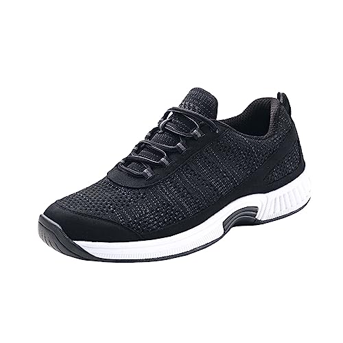 Orthofeet Orthopädischer Herren Sneaker Lava Schwarz, Größe 41.5 von Orthofeet