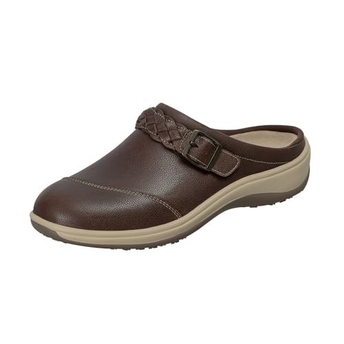 Orthofeet Orthopädischer Irma Clog für Damen aus Leder, Braun, 6.5 X-Wide Orthofeet Orthopädischer Irma Clog für Damen aus Leder, Braun, 6.5 X-Wide von Orthofeet
