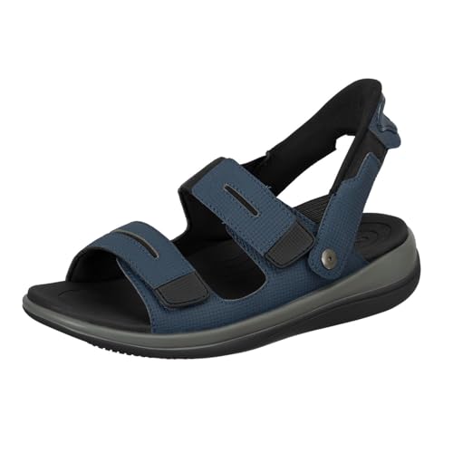 Orthofeet Women's Orthopedic Fabric Calypso Hands-Free Slip-On Sandals, Blue, Size 42 von Orthofeet