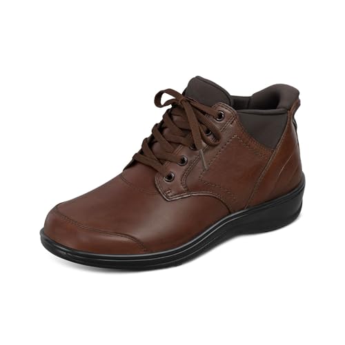 Orthofeet orthopädischer Damen Hands-Free Leder Boot, Rosel Braun, Größe 39 von Orthofeet