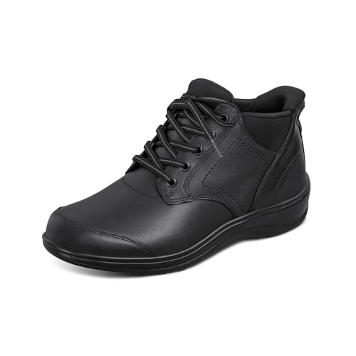 Orthofeet orthopädischer Damen Hands-Free Leder Boot, Rosel Schwarz, Größe 40 Weit von Orthofeet