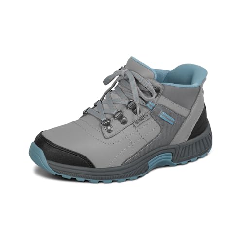 Orthofeet orthopädischer Hands-Free Damen Boot, Carmel Grau, Größe 41 Weit von Orthofeet