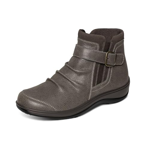 Orthofeet orthopädischer Leder Boot, Heidi Taupe, Größe 38 von Orthofeet