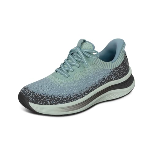 Orthofeet Hands-Free Orthopädischer Damen Slip-in Sneaker Grün/Blau Nira, Größe 38.5 von Orthofeet