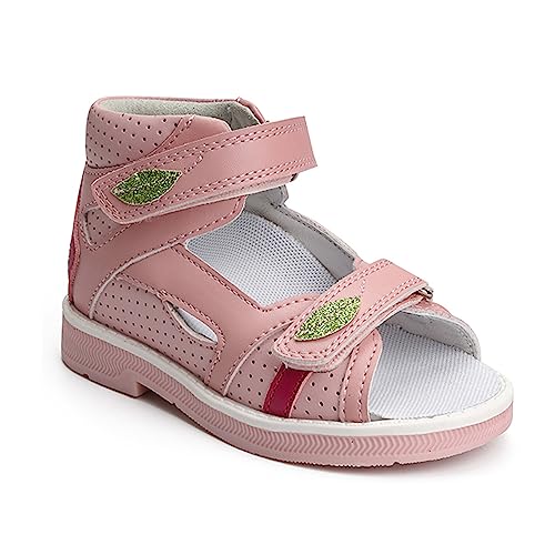 Orthopädische Sandalen für Mädchen mit durchbrochenem Design,korrigierende AFO Halbschuhe mit Fußgewölbe und Knöchelstütze von Orthopop