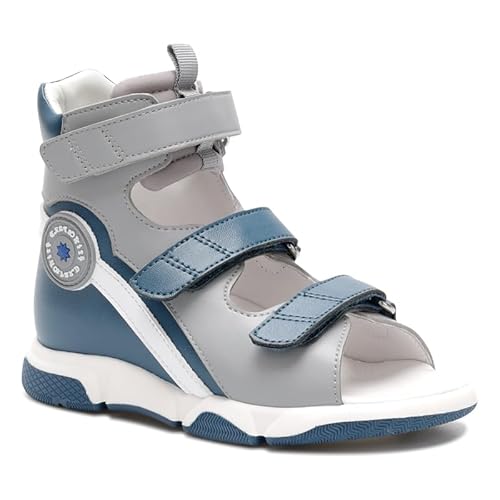 Orthopedic Sandals for Toddlers with Arch Support,Kids High Back Ankle Supportive Shoes Blue 10 Little Kid von Orthopop