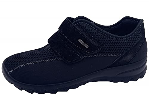 OrtoMed Damen Slipper mit Klettverschluss Elastisch Flexibel Stretch Halbschuhe, Schwarz, EU 37 von OrtoMed