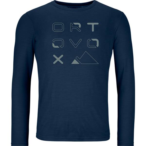 ORTOVOX Herren Shirt 185 MERINO BRAND OUTLINE LS M von Ortovox