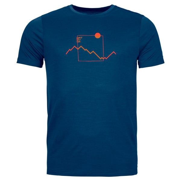 Ortovox - 150 Cool Peak Focus T-Shirt - Merinoshirt Gr M deep ocean von Ortovox