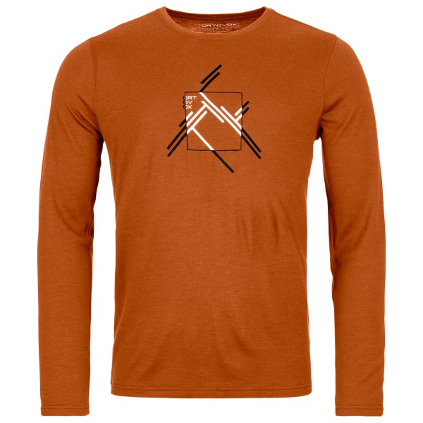 Ortovox - 185 Merino Mountain Cutout L/S - Merinoshirt Gr XXL rot/braun von Ortovox