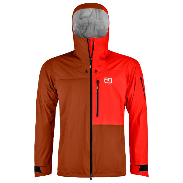 Ortovox - 3L Ortler Jacket - Regenjacke Gr L rot von Ortovox