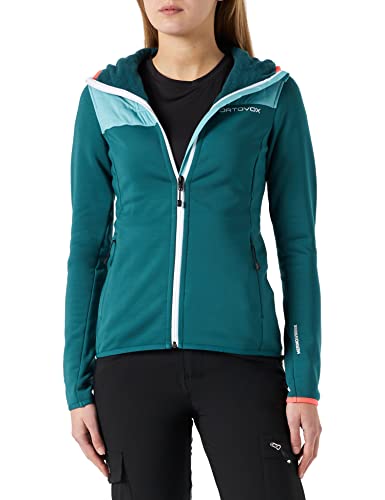 ORTOVOX Damen Fleece Plus Hoody Hoodie, Grün (Pacific Green), 32 von ORTOVOX