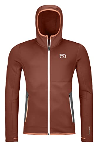 Ortovox Herren Fleece Hoody M Kapuzenpullover, Ton/Orange, L von ORTOVOX