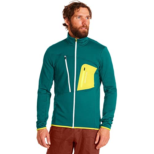 ORTOVOX Herren Fleece Grid Jacket M Sweatshirt, Grün (Pacific Green), XL von ORTOVOX