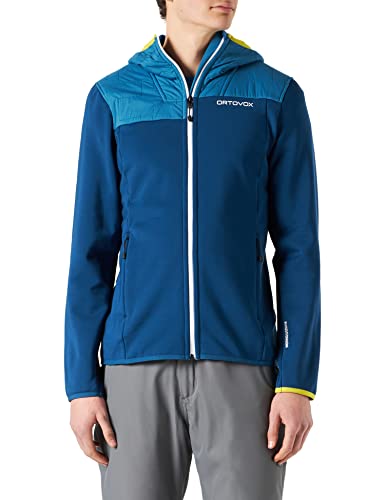 Ortovox Herren Fleece Plus Hoody Hoodie, Petrolblau, L von ORTOVOX