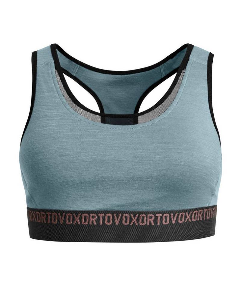 Ortovox Sport-Bustier 185 ROCK'N'WOOL SPORT TOP Damen Bustier blau/schwarz Ortovox Sport-Bustier 185 ROCK'N'WOOL SPORT TOP Damen Bustier blau/schwarz von Ortovox