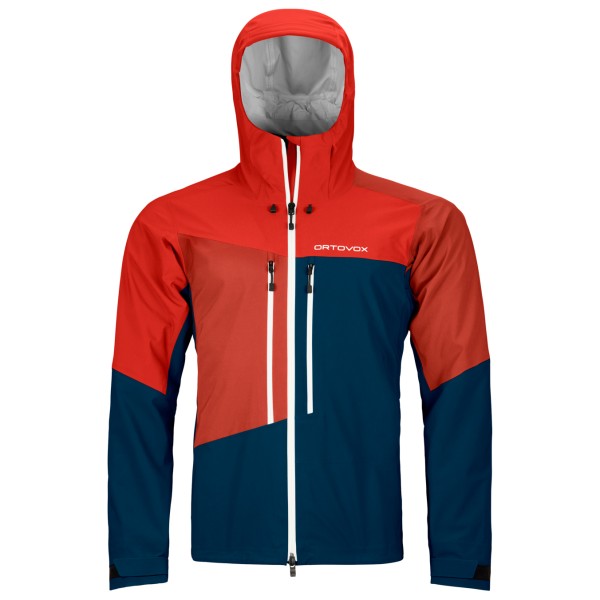 Ortovox - Westalpen 3L Jacket - Regenjacke Gr L blau/rot von Ortovox