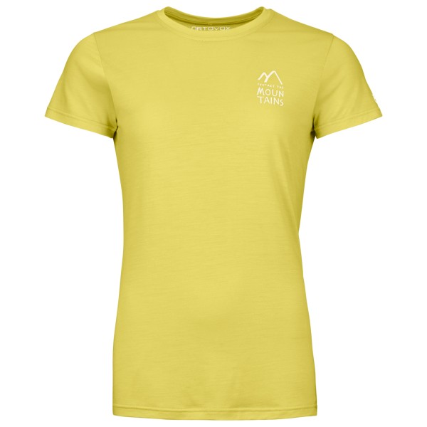 Ortovox - Women's 120 Cool Tec Mountain Duo T-Shirt - Merinoshirt Gr L gelb von Ortovox