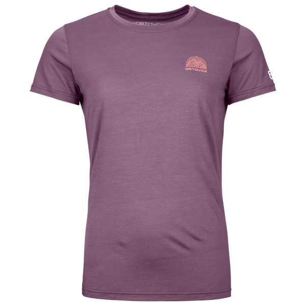 Ortovox - Women's 120 Cool Tec Mountain Stripe T-Shirt - Merinoshirt Gr S lila von Ortovox