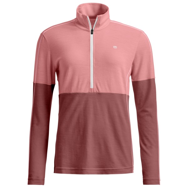 Ortovox - Women's 185 Rock'N'Wool Zip Neck - Merinounterwäsche Gr XS rosa von Ortovox