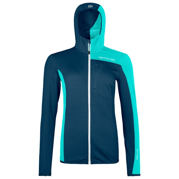 Ortovox - Women's Fleece Light Grid Hooded Jacket - Fleecejacke Gr L blau von Ortovox
