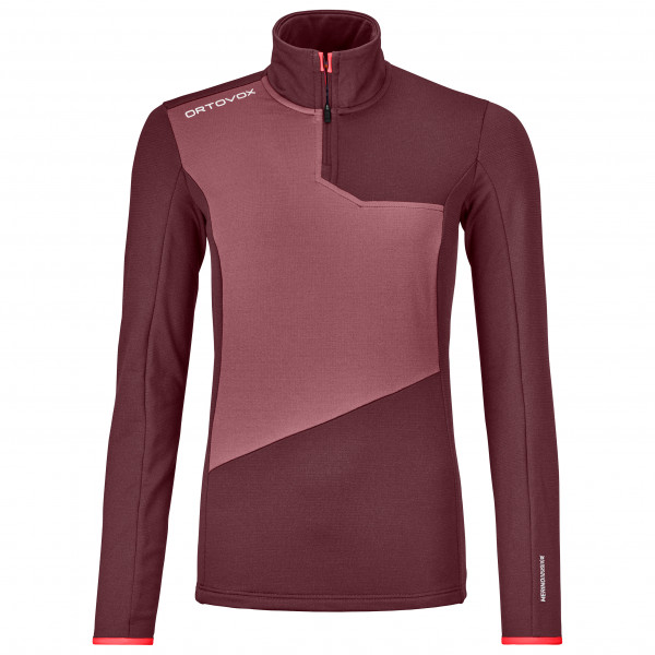 Ortovox - Women's Fleece Light Zip Neck - Fleecepullover Gr L rot von Ortovox