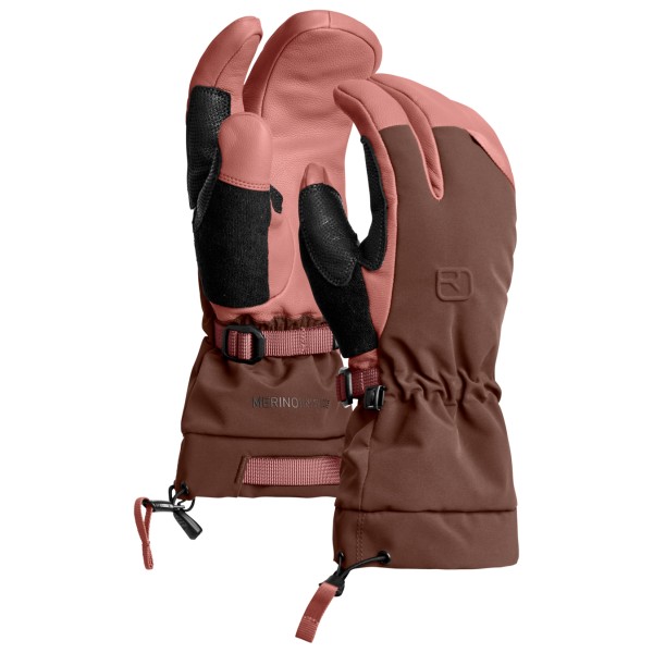 Ortovox - Women's Merino Freeride 3 Finger Glove - Handschuhe Gr L braun von Ortovox