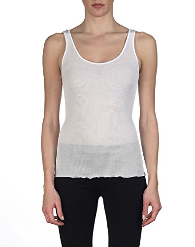 Oscalito art.3100 Damen Tank Top Satineinfassung Rippe mercerisierte Baumwolle (M, weib) von Oscalito