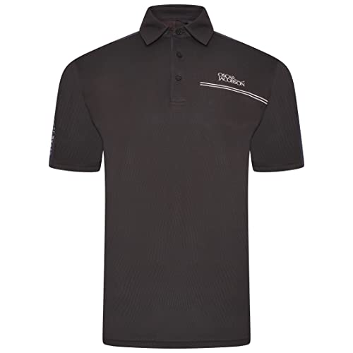 Oscar Jacobson Herren Grampian Golf Active Sport Feuchtigkeitstransport Button-Down-Shirt, Graphit, L von Oscar Jacobson