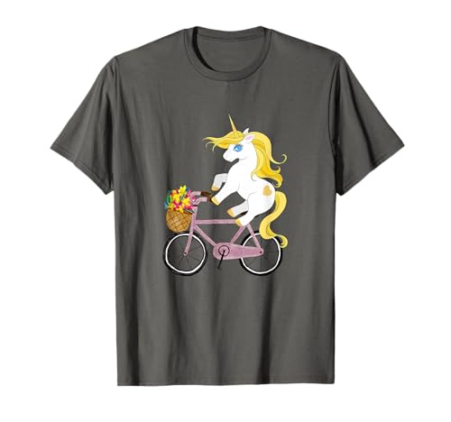 Niedliches Einhorn-Reitrad für Kinder T-Shirt Niedliches Einhorn-Reitrad für Kinder T-Shirt von Oscar Wilde Quotes T-Shirt Design Co.