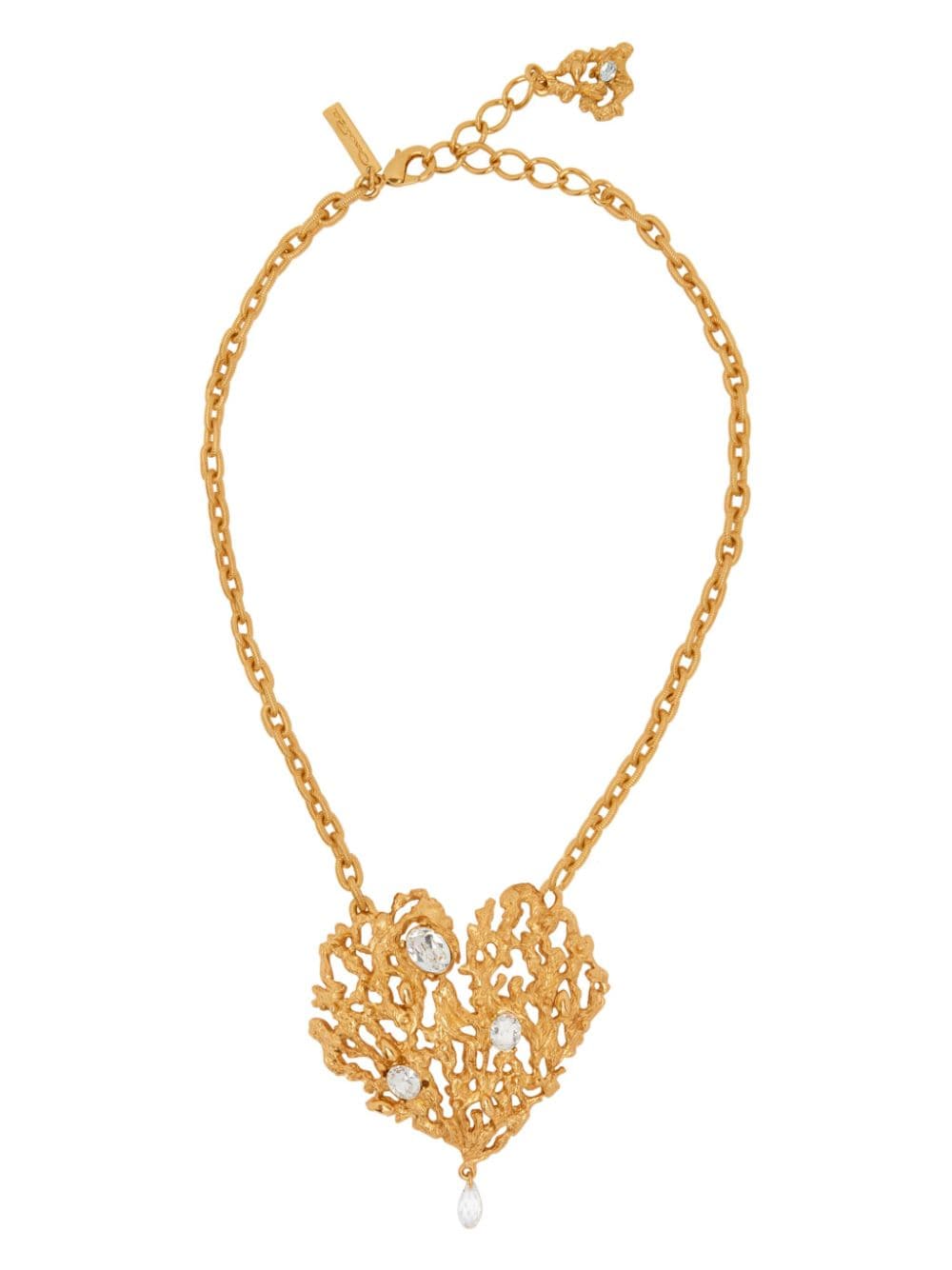 Oscar de la Renta Coral Heart pendant necklace - Gold von Oscar de la Renta