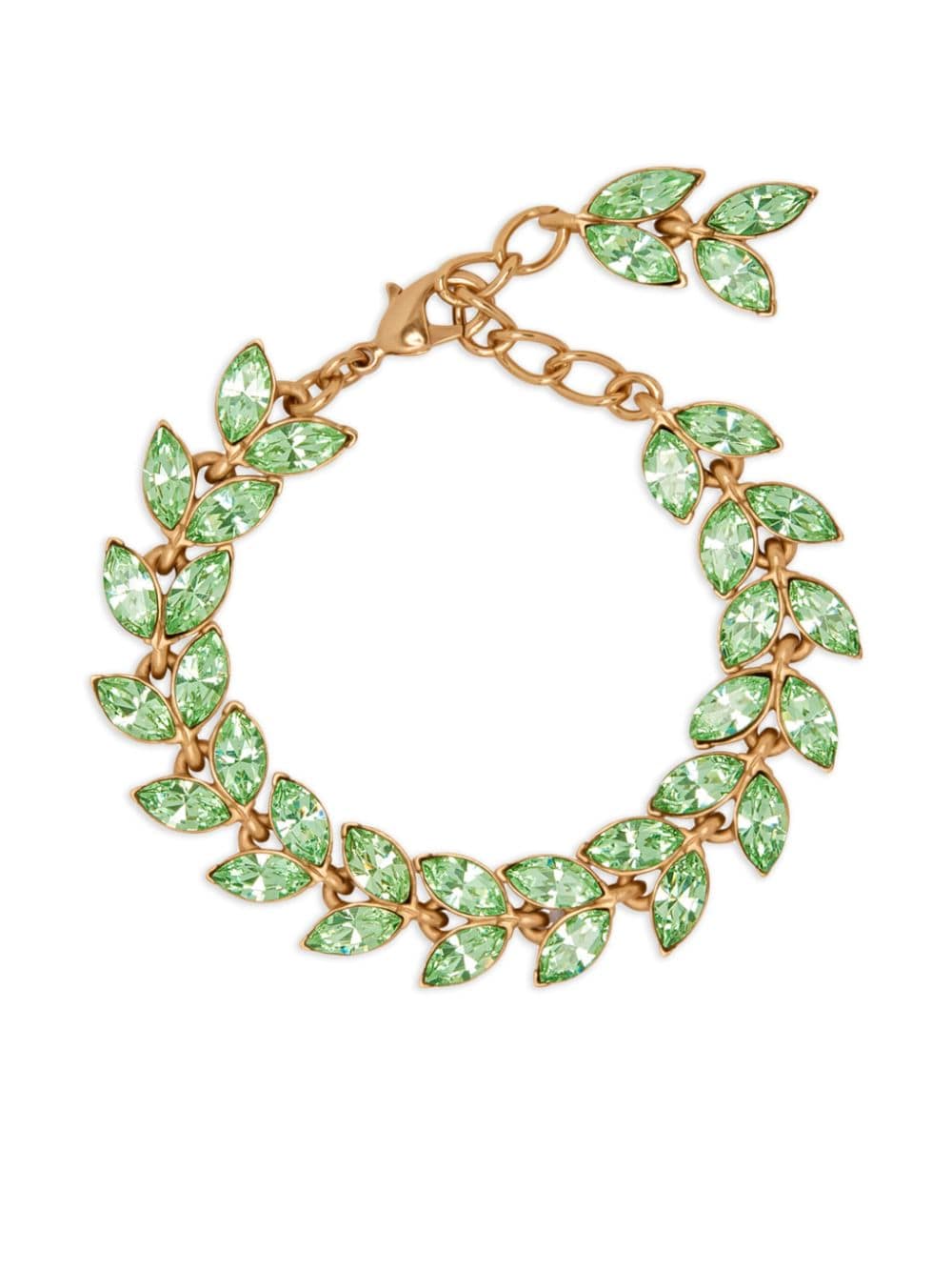 Oscar de la Renta Crystal Leaves Armband - Grün von Oscar de la Renta