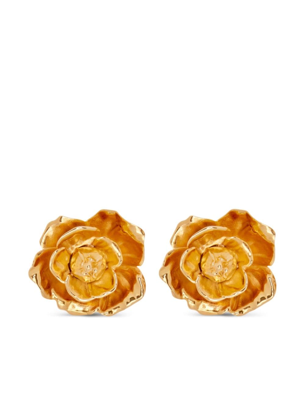 Oscar de la Renta Gardenia Ohrstecker - Gold von Oscar de la Renta