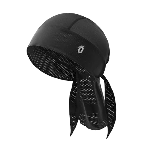 Oscenny Durag Bandana Kopftuch,Leichtes Perforiertes Material Schnell Trocknend Kopfbedeckung Sonnenschutz Radfahren Laufen Motorrad Mütze von Oscenny