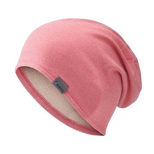 Oscenny Laufmütze Herren,Superleicht Weich Warm Nur 1mm Dicke,Leichtes Fleece Leicht Slouch Beanie Mütze Damen Weiche Jersey Mütze Ideal für Frühling Herbst und Winter Herren Damen Einheitsgröße von Oscenny