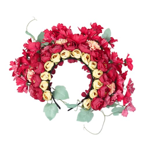 Elegante Seidenblumen-Haarbänder, doppelseitig, Blumen-Haarnadel-Zubehör, bunte Blumen-Haardekoration für Festivals, Festivals von Osdhezcn