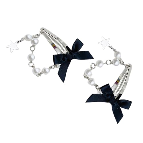 Haarspange mit Stern-Dekoration, modische Perlenkette, Haarspange mit Stern-Verzierung, Statement-Haarschmuck, elegante Kette, Haarnadel von Osdhezcn