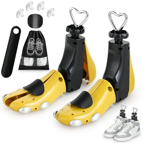 Osgusila Schuhspanner für Damen und Herren, Stiefelspanner für Herren, Schuhspanner verstellbare Breite, Länge für breite Füße, Gelb, M (für Damengröße 38-40, Herren 43-46), 2 Stück, Yellow for (Women von Osgusila