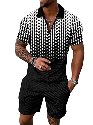 Osheoiso 2 Teiliges T-Shirt und Hosen Sets Herren Shirt Shorts Jogginganzug Casual Freizeitanzug Outfit Sweathose Kurze für Herren Polo Hemd Kurze Hose Lässige Shorts Pattern F S Osheoiso 2 Teiliges T-Shirt und Hosen Sets Herren Shirt Shorts Jogginganzug Casual Freizeitanzug Outfit Sweathose Kurze für Herren Polo Hemd Kurze Hose Lässige Shorts Pattern F S von Osheoiso