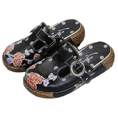 Osheoiso Damen Clogs Strandsandalen Pantoletten Sommerschuhe Clogs Rutschfest Slipper Mokassins mit Keilabsatz Schuhe für Krankenschwestern Pflegekräfte A Schwarz 37 EU Osheoiso Damen Clogs Strandsandalen Pantoletten Sommerschuhe Clogs Rutschfest Slipper Mokassins mit Keilabsatz Schuhe für Krankenschwestern Pflegekräfte A Schwarz 37 EU von Osheoiso