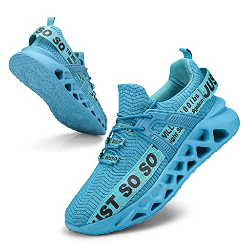 Osheoiso Damen Laufschuhe Sportschuhe Walking Athletic für Frauen Casual Slip Fashion Sports Outdoor-Schuhe Straßenlaufschuhe Blau 40 EU von Osheoiso