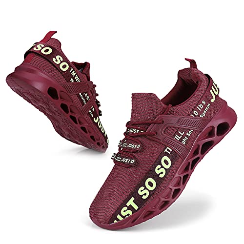 Osheoiso Damen Laufschuhe Sportschuhe Walking Athletic für Frauen Casual Slip Fashion Sports Outdoor-Schuhe Straßenlaufschuhe Violett 36 EU von Osheoiso