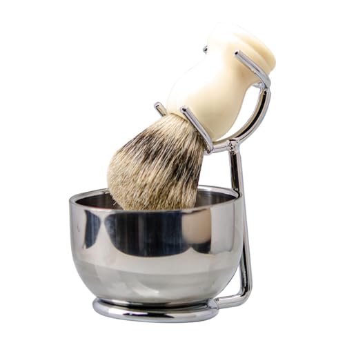 Oshhni 3 in 1 Rasierset Männern Rasierpinselhalter Set Vatertagsgeschenke freistehende praktische Rasierset für Männer für persönliche von Oshhni