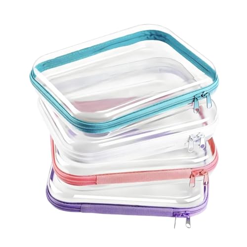 Oshhni 4 x transparente Make-up-Taschen für Damen, Kosmetikkoffer, Make-up-Organizer, tragbare Kosmetiktasche, Kulturbeutel für, Flugzeuge und Autos Oshhni 4 x transparente Make-up-Taschen für Damen, Kosmetikkoffer, Make-up-Organizer, tragbare Kosmetiktasche, Kulturbeutel für, Flugzeuge und Autos von Oshhni