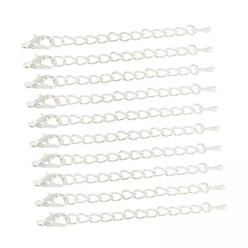 Oshhni 4X 10x Verlängerungskette Halskette für Schmuckherstellung Verbindungskabel Kette Verlängerungskette DIY Armband Frauen von Oshhni