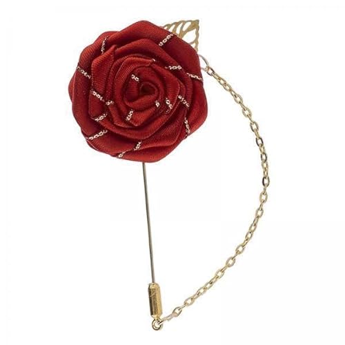 Oshhni 5x Rose Flower Herren Brosche, Handgefertigt, Krawattennadel, Zum Aufhängen, Kette, Hemden, Anzug, Quaste, Kettenbrosche, für Hut, Krawatte, von Oshhni