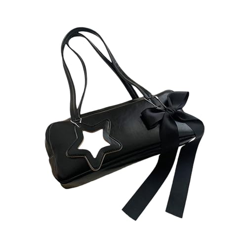 Oshhni Achseltasche mit Reißverschluss im Hobo-Stil, Tragetasche für Dating, Frauen, Shopping, Sommerreisen, Schwarz von Oshhni